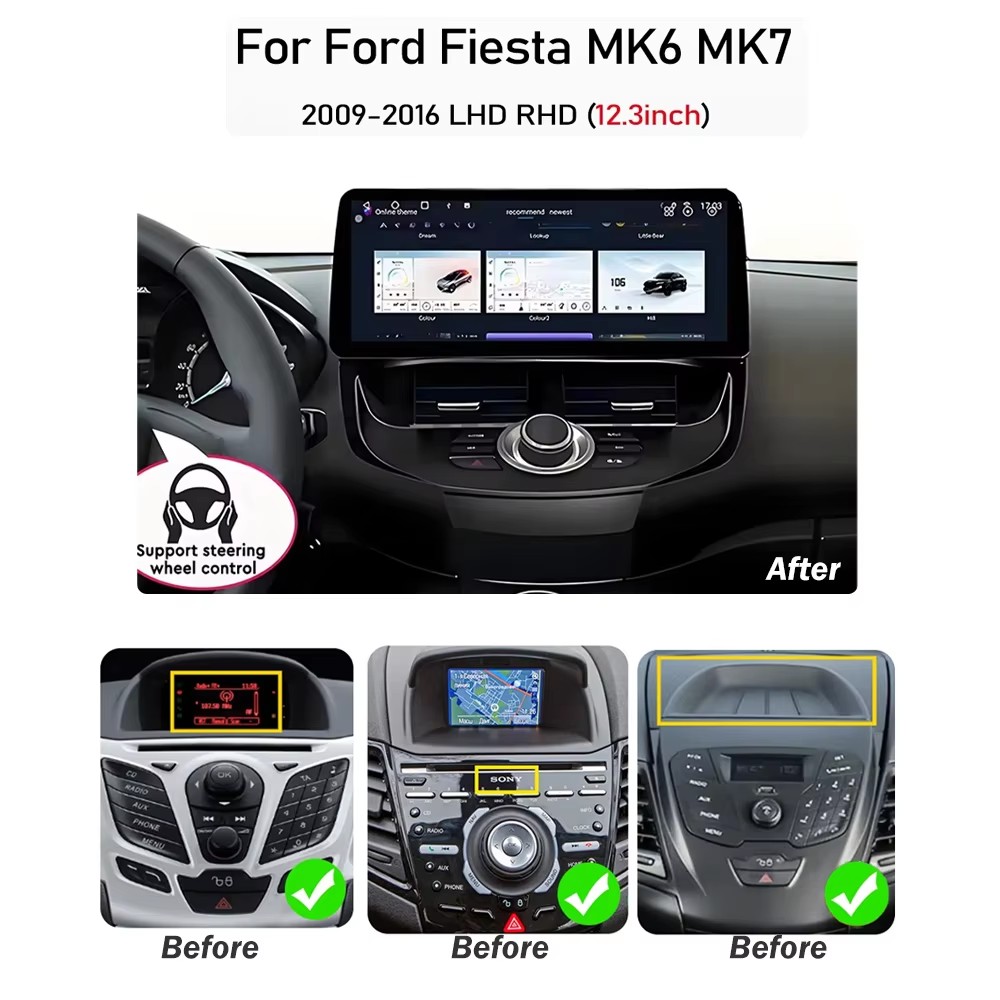12.3-inch-For-Ford-Fiesta-MK6- - Ddr5 8Gb 评论和价格