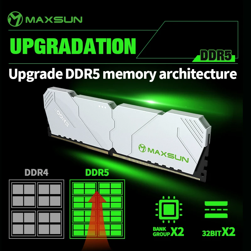 MAXSUN Heatsink Memoria RAM DD - Ddr5 16Gb 6000Mhz 评论和价格