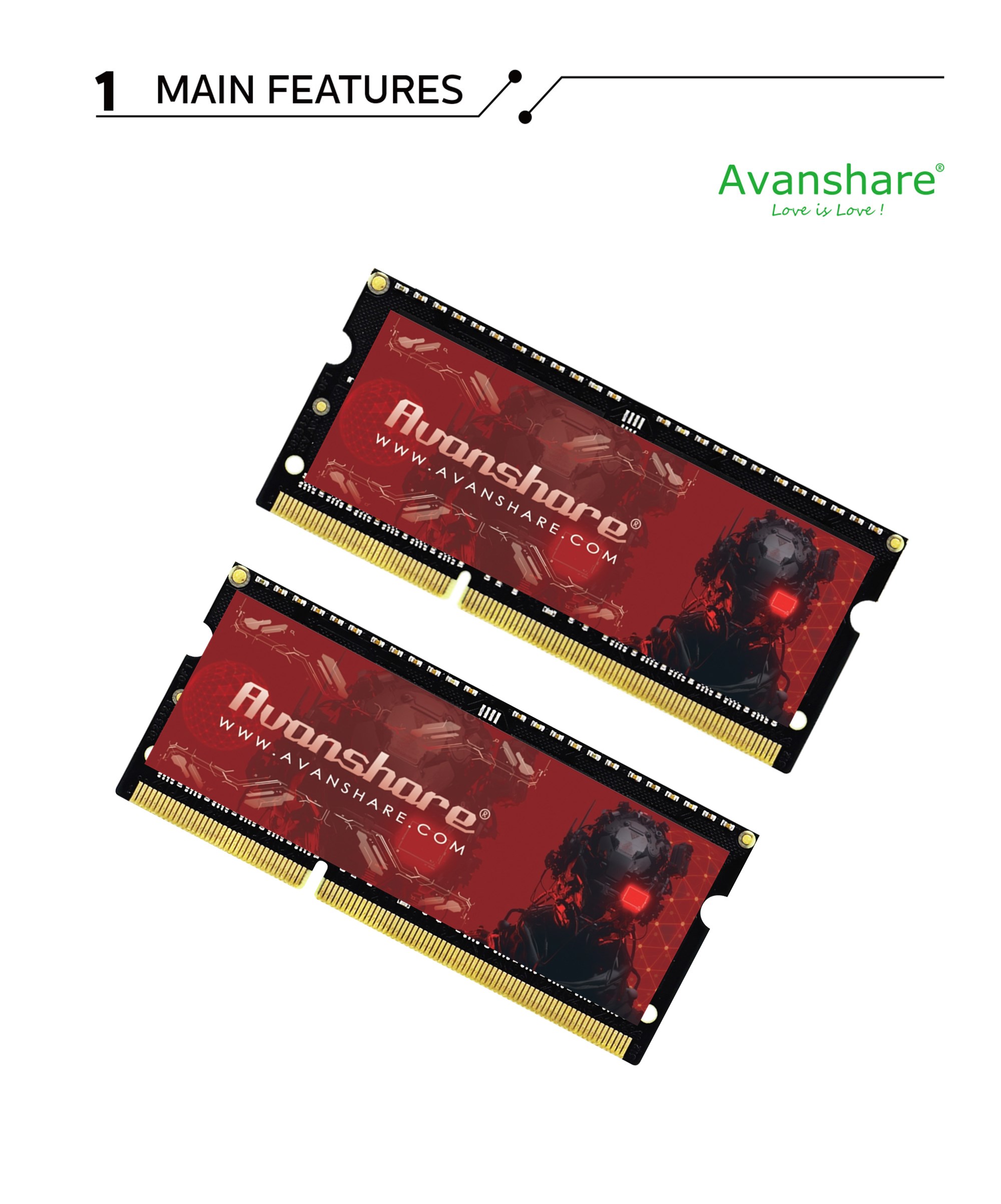 Avanshare Ram Memory DDR5 DDR4 - Ddr5 8Gb 评论和价格